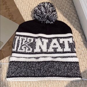 🆚Victorias Secret PINK Nation Pom Pom Winter Hat OS NWOT